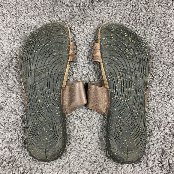 Merrell Whisper Women's 9 Brown Leather Slide Sandals with Buckles Boho J55580 - Picture 7 of 8